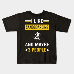 3 People Sandboarding Sandboard Sandboarder Sand Dune Surfing Boarding Kids T-Shirt